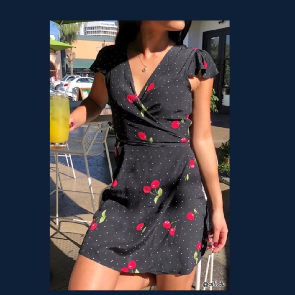 Cherry Wrap Dress